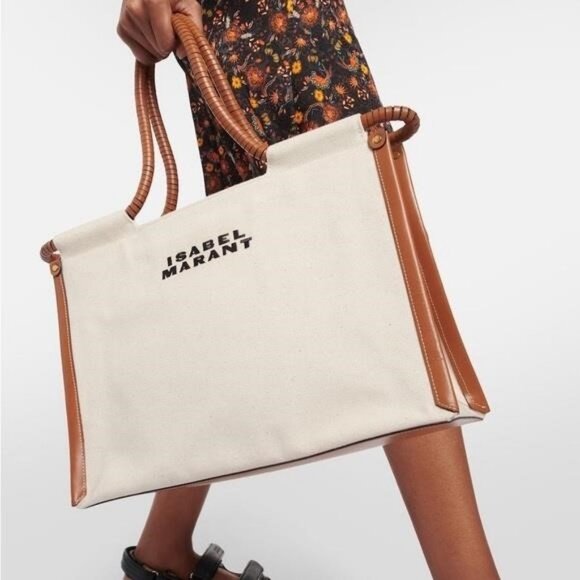 New Authentic New Authentic ISABEL MARANT Toledo Canvas Tote Bag - Picture 3 of 15